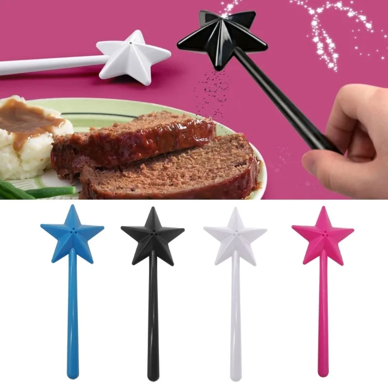 Creative Star Wand Pepper Seasoning Spice Dispenser Shakers Magic Wand Kitchen Portable Cooking Seasoning Tool Seasoning Bottle