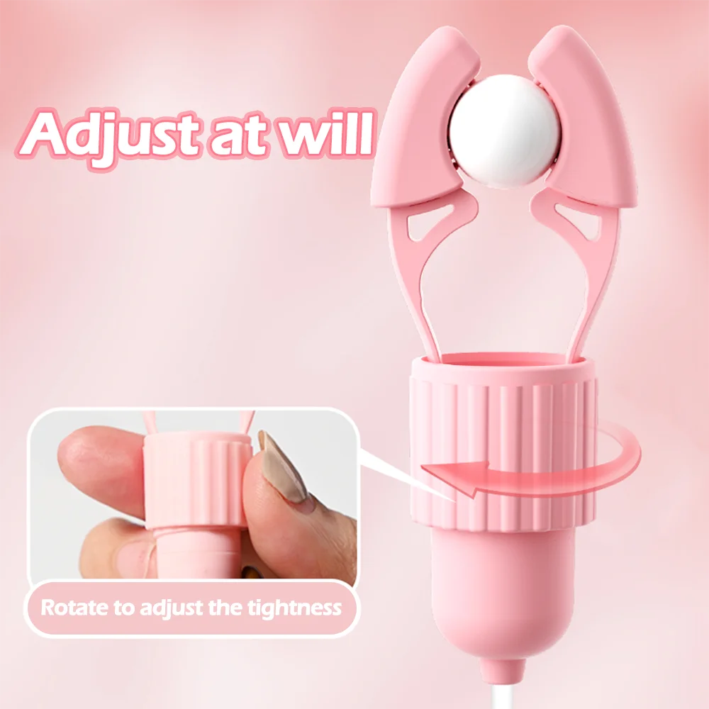 Nipple Clamps Vibrator Breast Massage Adult Sex Toy For Women Tongue Licking Sucking Vibrating Clit Stimulator Female Maturbator