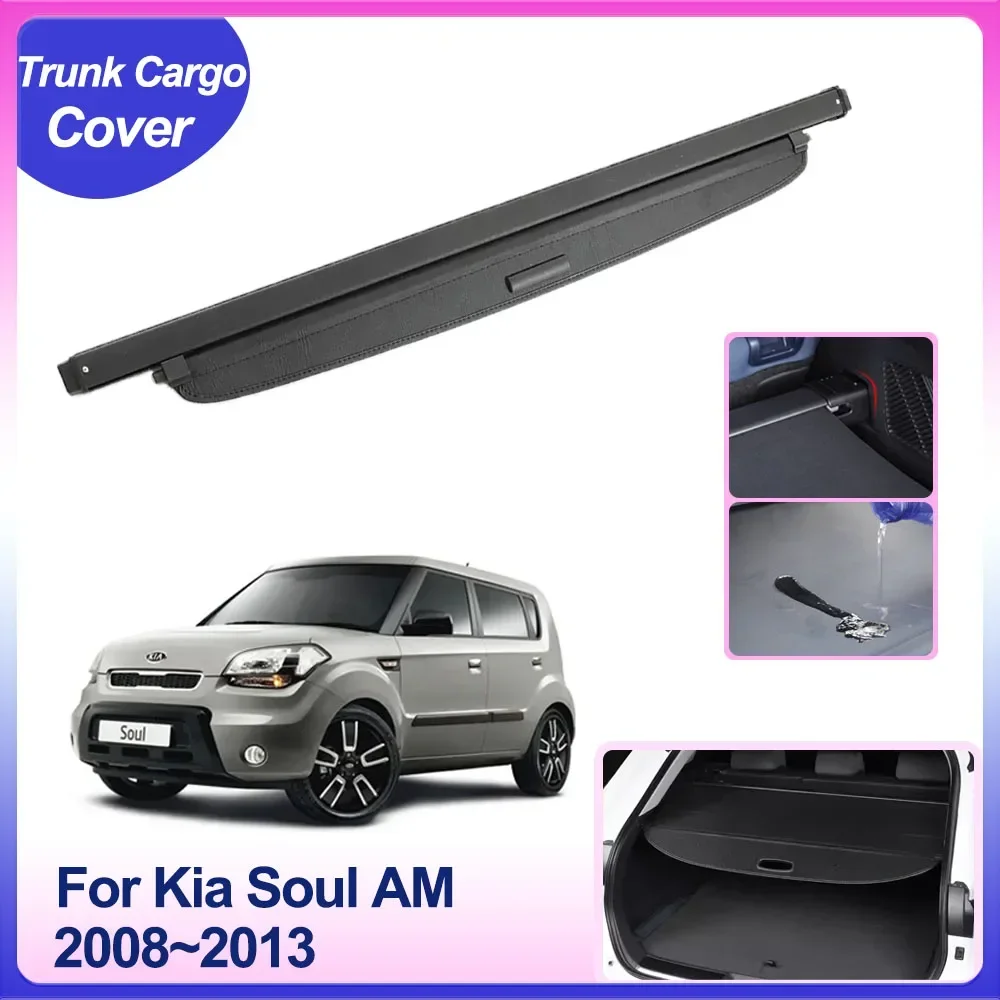 

for Kia Soul AM 2008~2013 Trunk Cargo Cover Blind Car Rear Privacy Shield Shade Curtain Security Partition Board Auto Accessorie