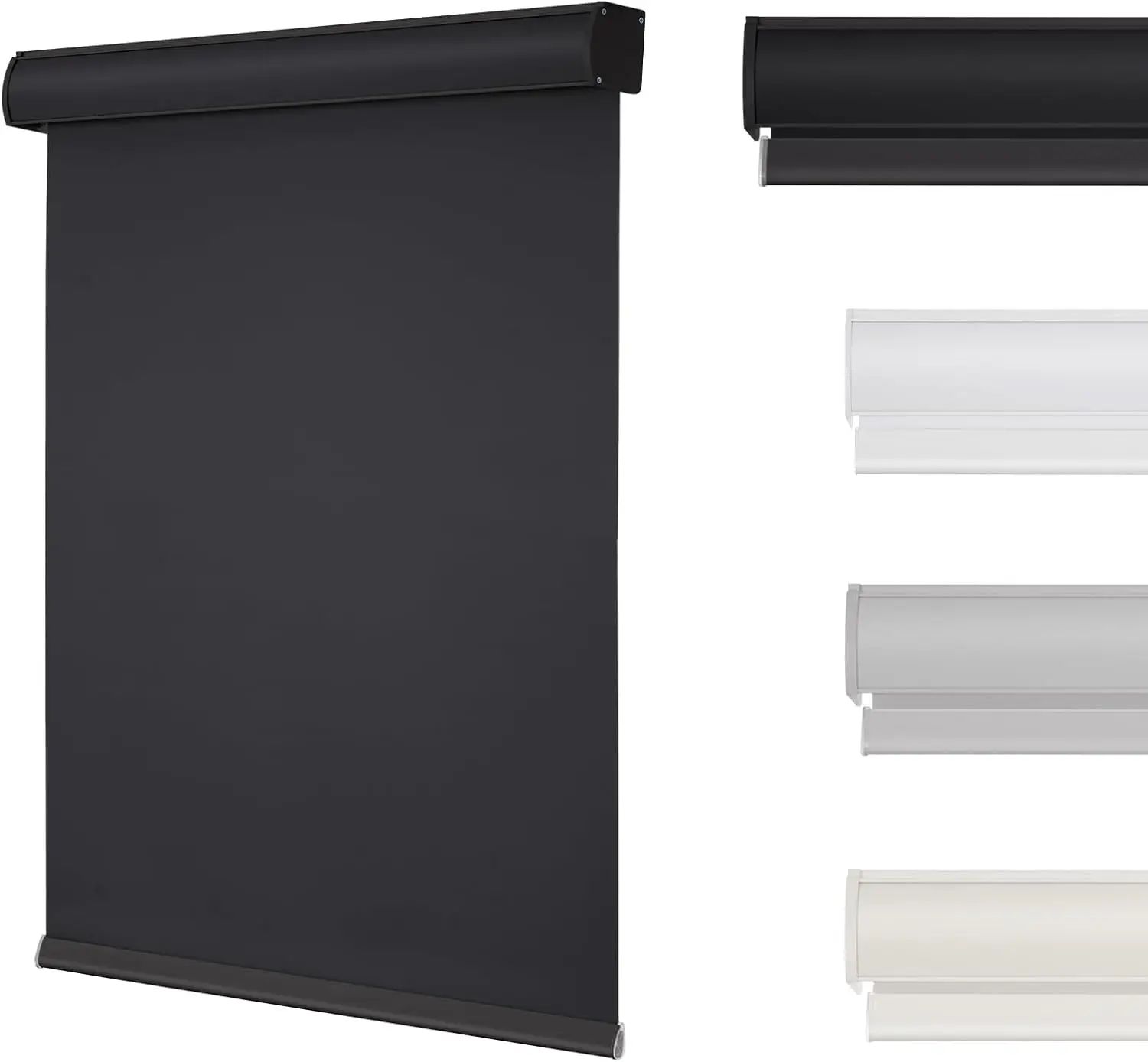 Electric Automatic DIY Smart/Manual Chain Everyday Use Children Safety Vertical Modern Plain Blackout Roller Blinds