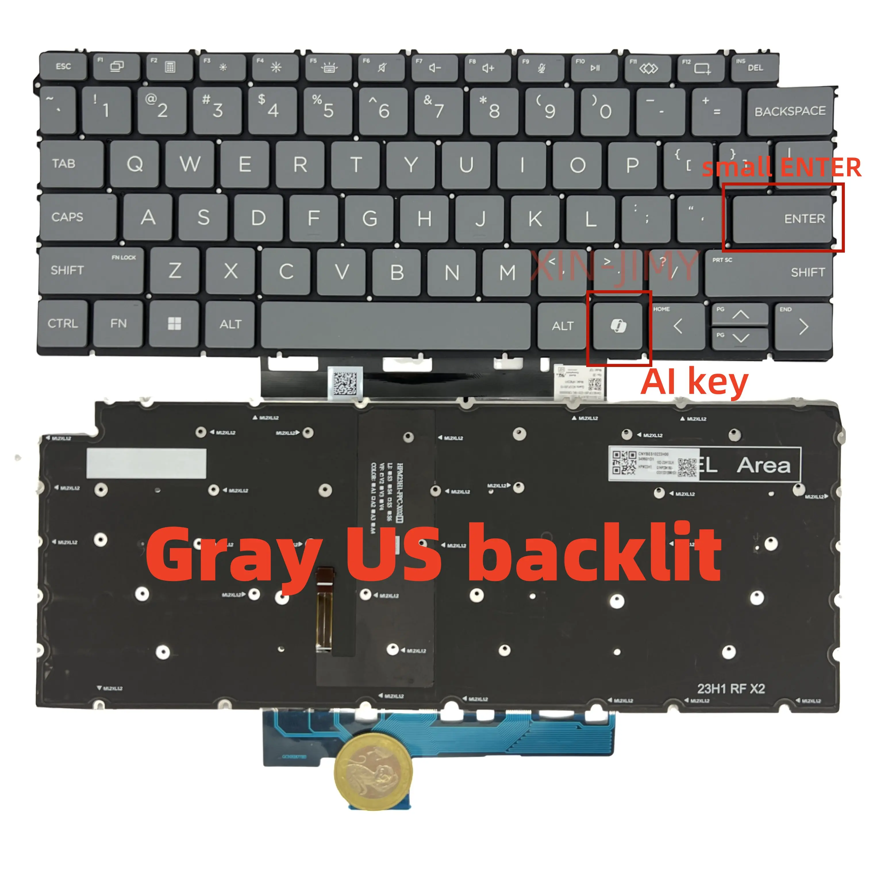 

US AI backlit Keyboard For HP OmniBook Ultra 14-FD 14-FD0000NA 14-FD0047nr 14-FD0013dx 14-FD0004NA 14-FH 14T-FH000 14-FH0005NA
