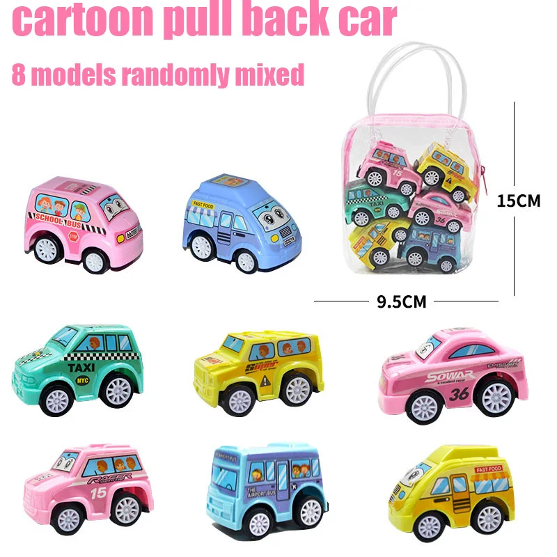 6/12/18 個ミニ慣性プルバックエンジニアリングカーファイアトラック都市サービス車両セット子供子供漫画のおもちゃ誕生日ギフト