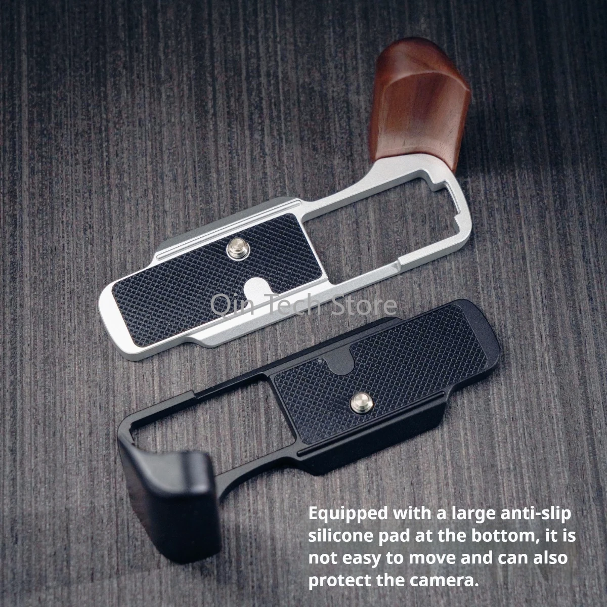 Aluminum Alloy Hand Grip Quick Release Plate L Bracket Holder Wooden Handle for Olympus PEN E-P7 Photography Studio Equipment