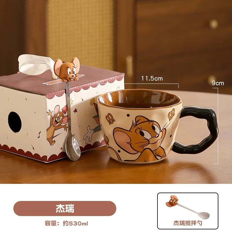 Toms and Jerrys Cartoon 530ml Cute Cartoon Ceramics Mug Household Drinkware Milk Cup Creative Office Office Water Cups Gift view 5