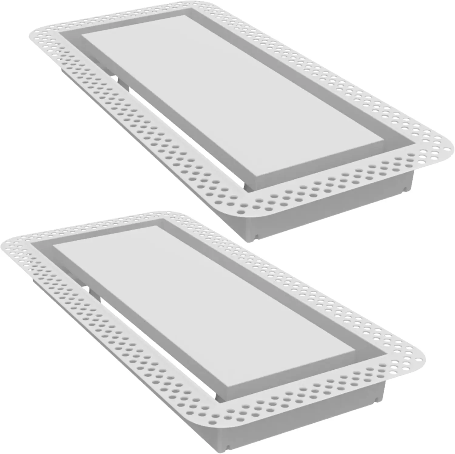 

Modern ABS Plastic HVAC Air Return Register Cover, Customizable for Home or Ceiling, 6"x14" Cotton White - 2 Pack