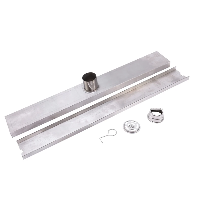 Linear Channel Floor Drain Gate Stainless Steel Deodorization Type Shower Bathroom Drain Cover Invisible Large Displacement Floo
