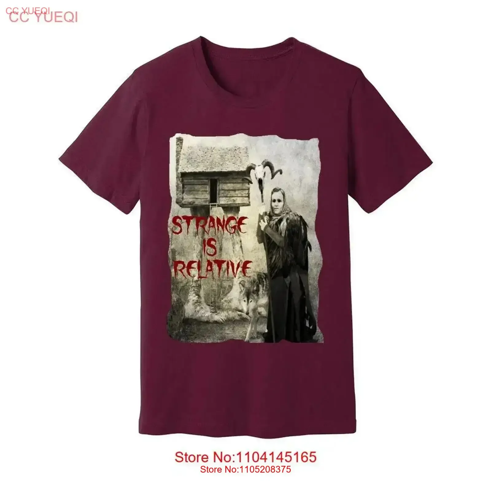 

Футболка «Баба Яга» Strange is Relative Необычная Hag Witch Odd Pustelnik Eerie Novel Полностью хлопковый винтажный стираный топ для повседневной носки