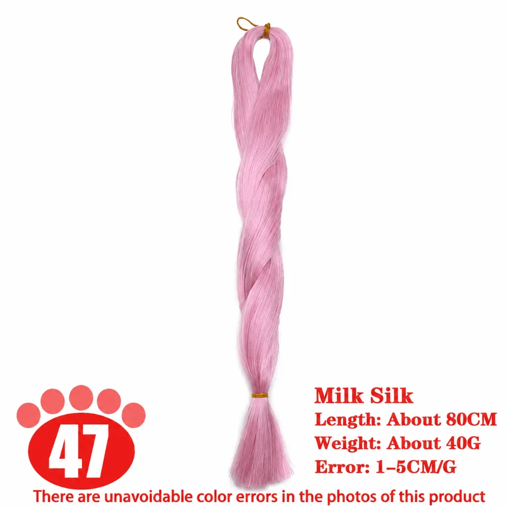 Milchseide-Faserhaar, 80 cm, hitzebeständiges Milchseide-Haar, weiche Textur, glatt, glatt, hitzebeständige Perücke für BJD SD