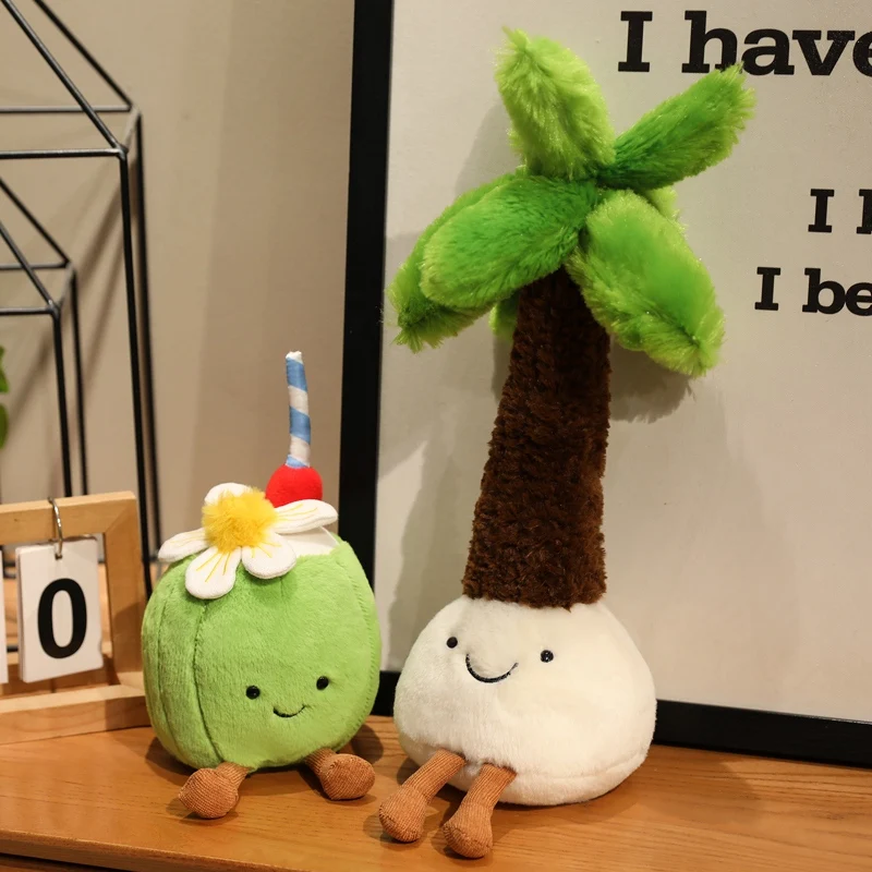 

Очаровательная летняя новая кукла-кокос Jellycat, забавная плюшевая игрушка-лимонад, остров Аруба, маленькие игрушки из кокосовой пальмы