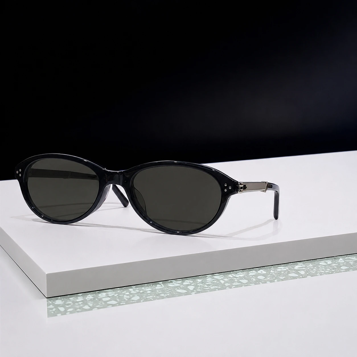 Harv Y2K Retro Small Oval Folding Sunglasses Tortoise Shell Frame Tea Lens UV Protection Portable Travel Prescription Sunglasses