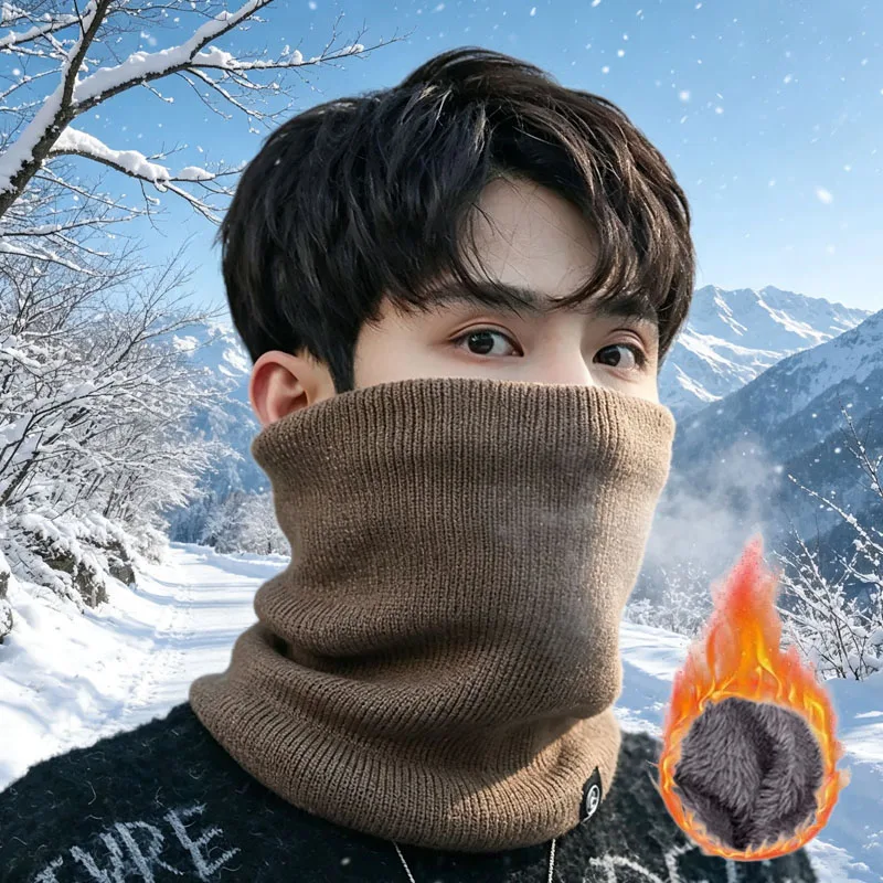 1-8PCS Thermal Neck Gaiter Scarf Windproof Fleece Lined  for Men Women Cycling Running Outdoor Winter Sports