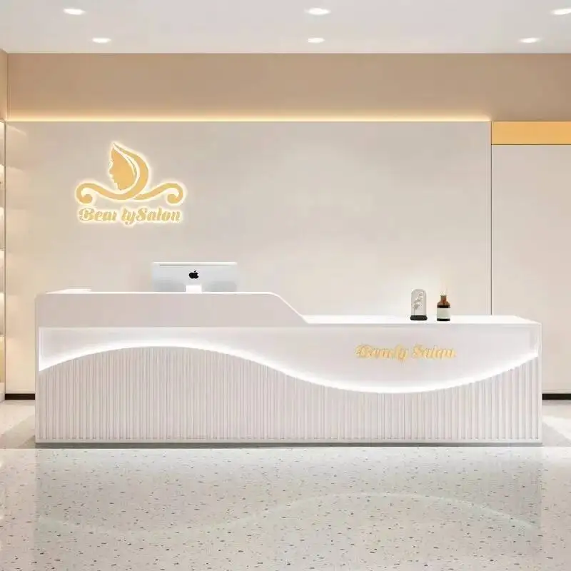 

Shop Beauty Reception Desks Industrial Unique Hotel Display Reception Desks Corner European Design Scrivania Trendy Furniture