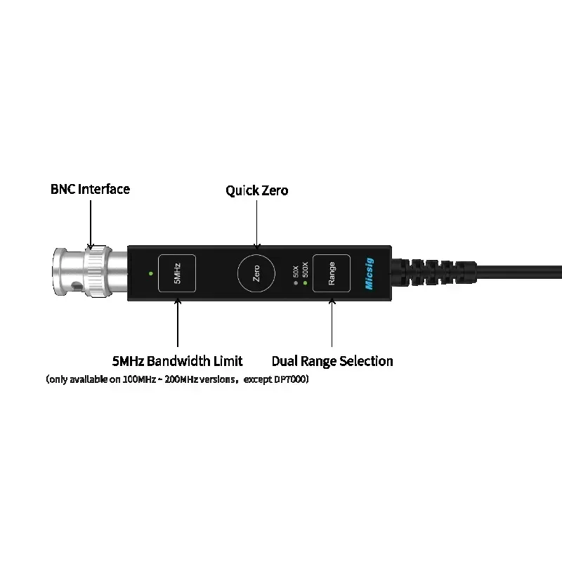 DP Series Oscilloscope High Voltage Differential Probe DP700 DP1500 DP3000 Kit 100MHZ 100X 1000X Updated Version
