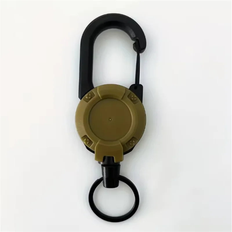 1/2 Stück ausziehbare, einziehbare Schlüsselanhänger-Ausweishalter, robuste Clip-Karabiner-Schlüsselanhänger für Herren, Outdoor-Taschen