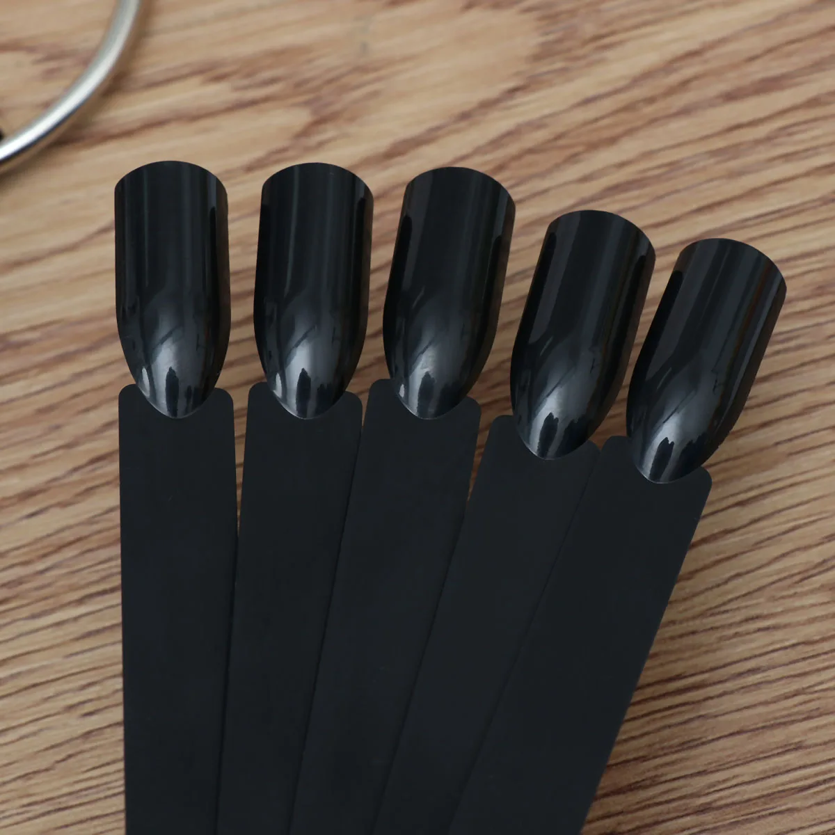 

2Pcs Nail Polish Color Plates 50 Sheet Fan Shaped Easy Carry Display Cards Practice Tips for Nail Art Painting Engraving