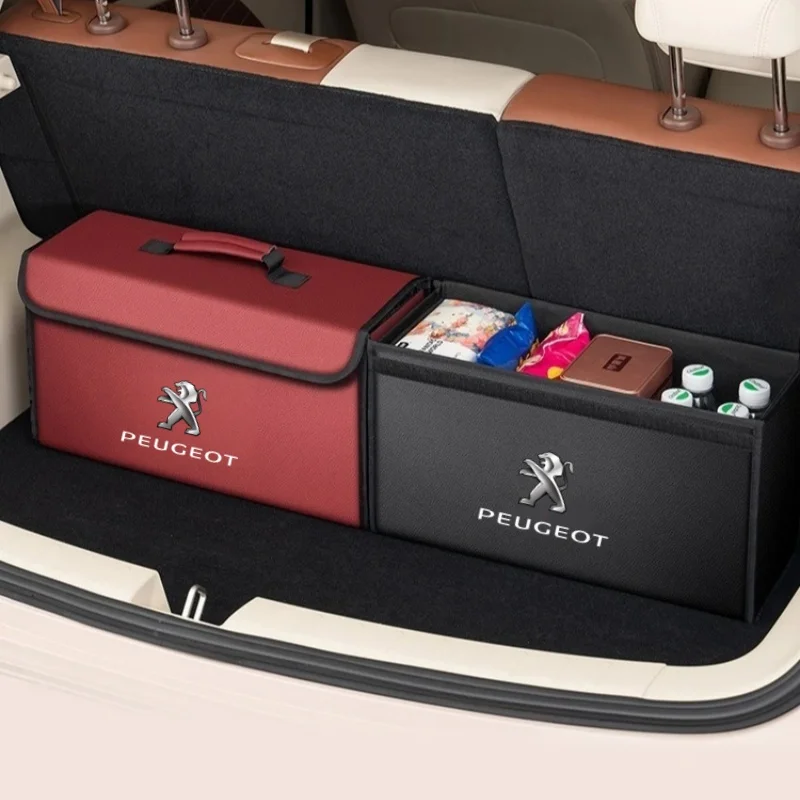 Car Trunk Organizing And Storage Box For Peugeot 106 108 206 207 208 301 307 308 406 407 408 508 607 2008 3008 5008 RCZ Rifter