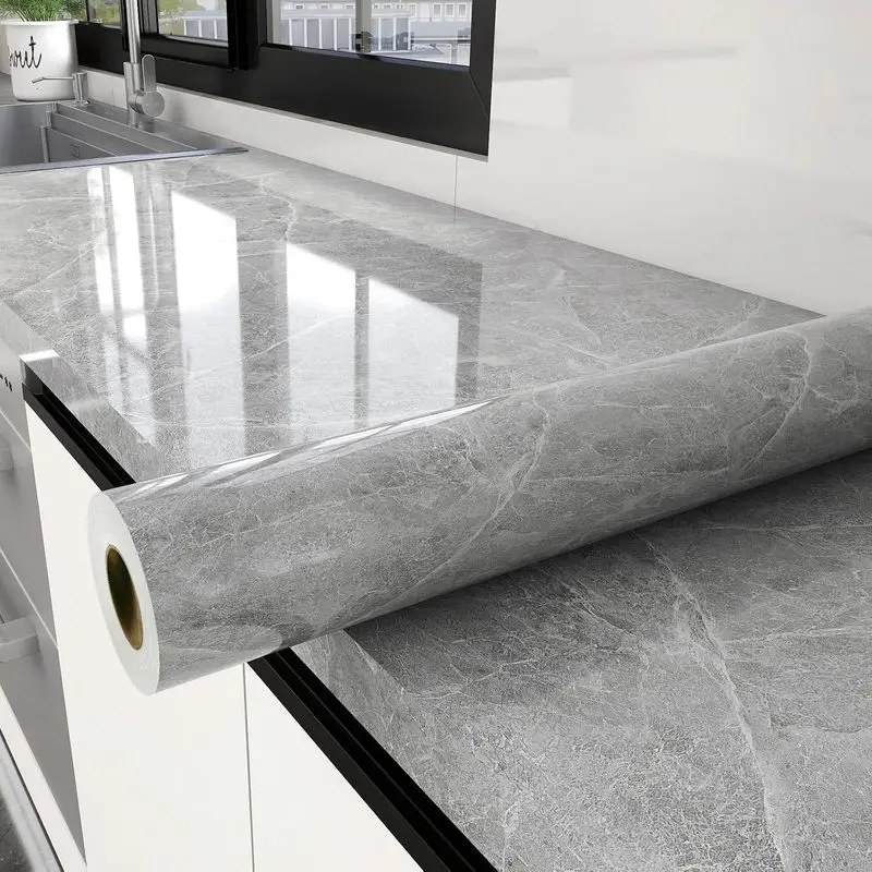 Granite Gray Marble Contact Paper for Countertops Peel and Stick Wallpaper