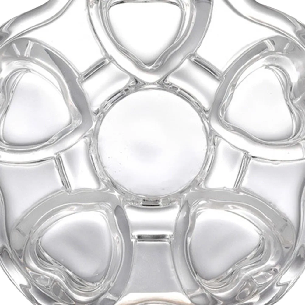 

1Pcs Heart Shape Glass Tea Pot Base Insulated Heating Stand for Home Decor and Ash Catching Creative Round Sturdy Design Stylish