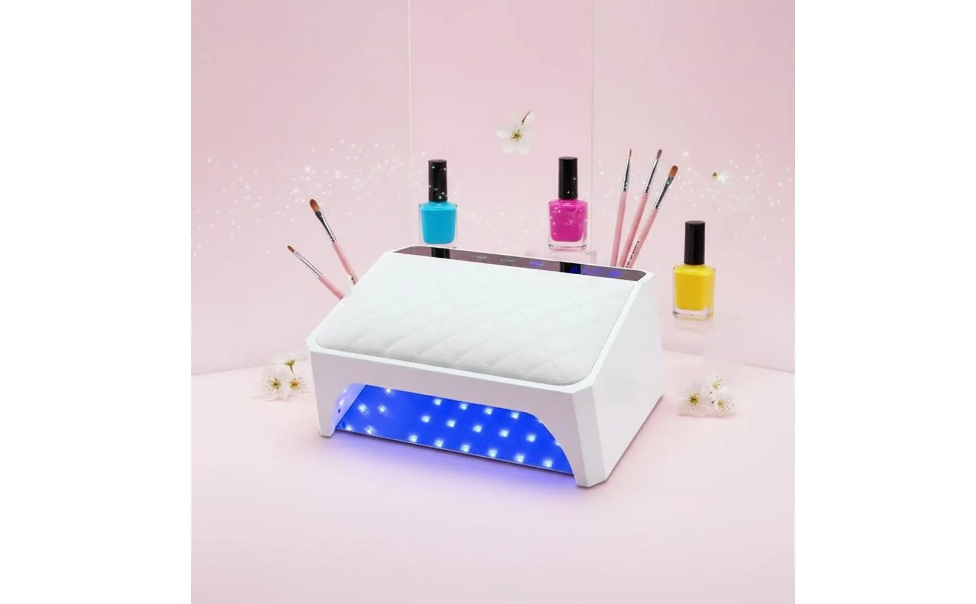 Illuminating Nail Curing Machine Large Space Battery-Powered Nail Lamp with Hand Rest Cosmetics Electronics 4 Timer Settings Illuminating Nail Curing Machine Large Space Battery-Powered Nail Lamp with Hand Rest Cosmetics Electronics 4 Timer Settings