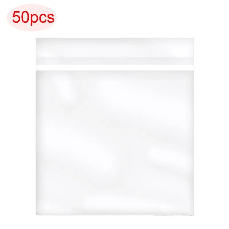 50pcs Outer Sleeves Wrinkle Singles Storage Seal Vinyl Records Bag Flat Pocket Clear Container Protecter