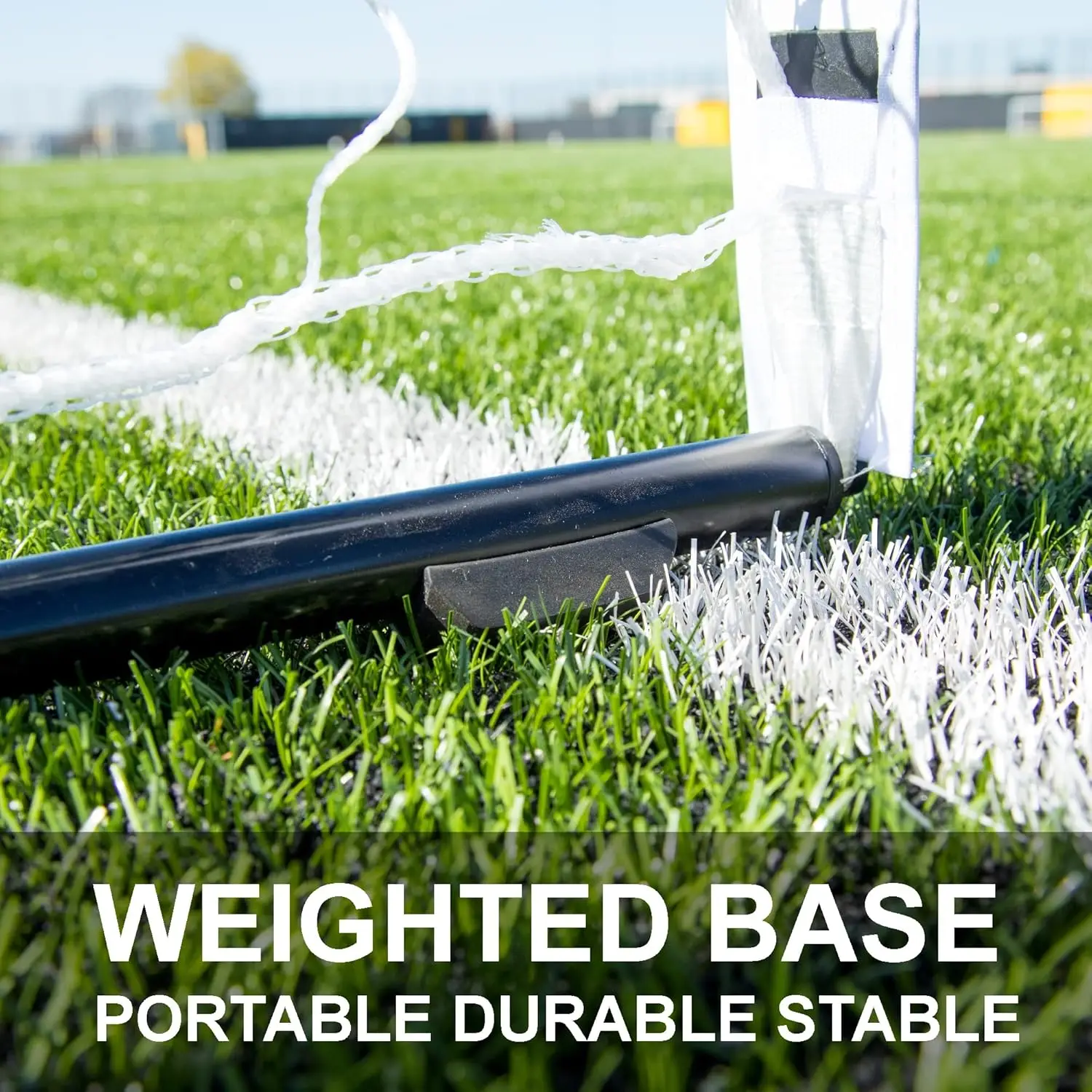 Portable Soccer Goal | Integrated Weighted Base for Training on Turf, Hard Floors or Grass | Sizes 5x3'