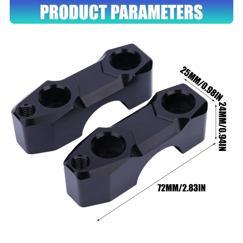 368G Replacement Handlebar Clamp Set in Aluminum Construction for Zontes R6FB