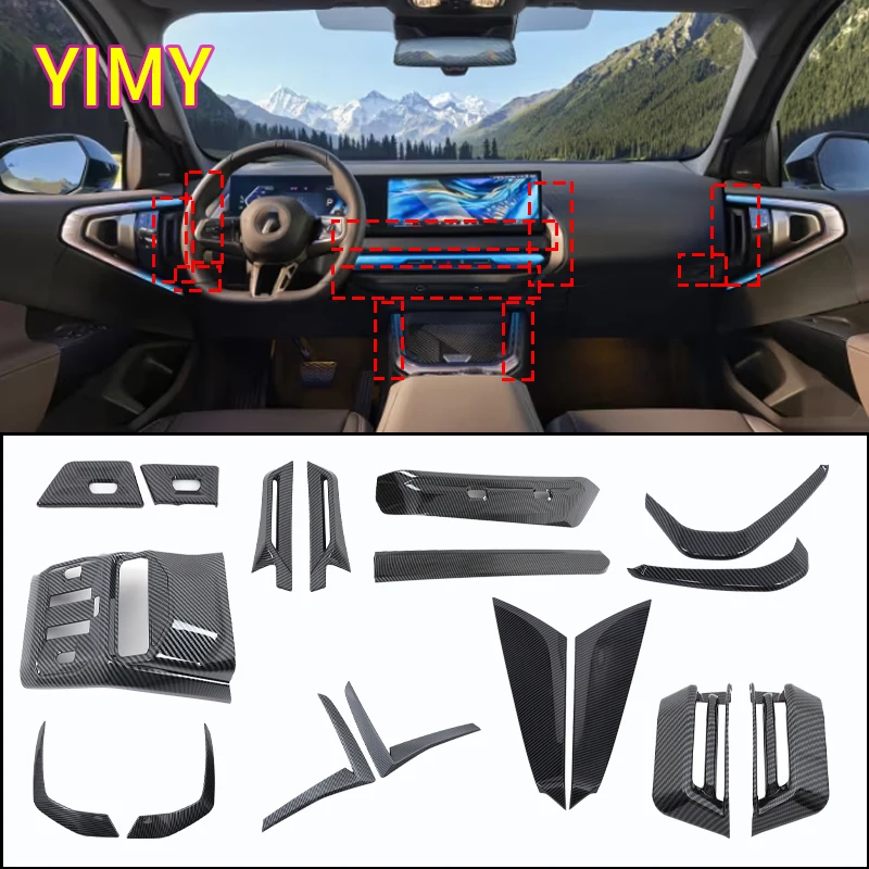 

ABS plastic Carbon fiber kit Interior Central Control Gear Decorative Panel Sticker Suitable for BMW X3 G45 2025+ LHD