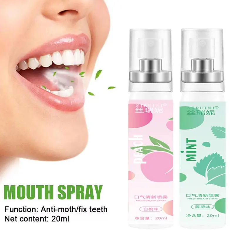 Fresh Breath Spray Oral Spray Remove Bad Breath Long-lasting Peach/Mint Kissing Mouth Spray Cleaning Spray Освежитель Для Рта