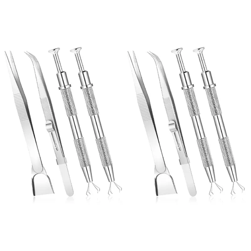 VEHO-8Pcs Sprinkles Tools For Cake Decorating, 4 Claw Sprinkle Pen Pearl Grabber Cake Decorating Tools Set Stainless Steel