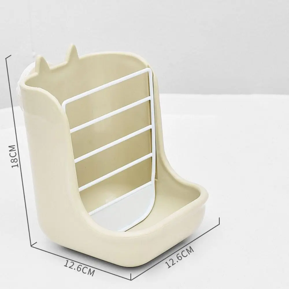 Hanging Rabbit Cage Bowl Anti Scratching Frame Rack 2 in 1 Food Trough Large Capacity Fixable Grass Feeding Rack Bunny view 3