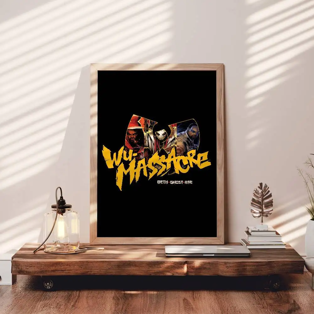 W-Wu T-Tang Clan affiche auto-adhésive Art papier imperméable autocollant café maison Bar salle