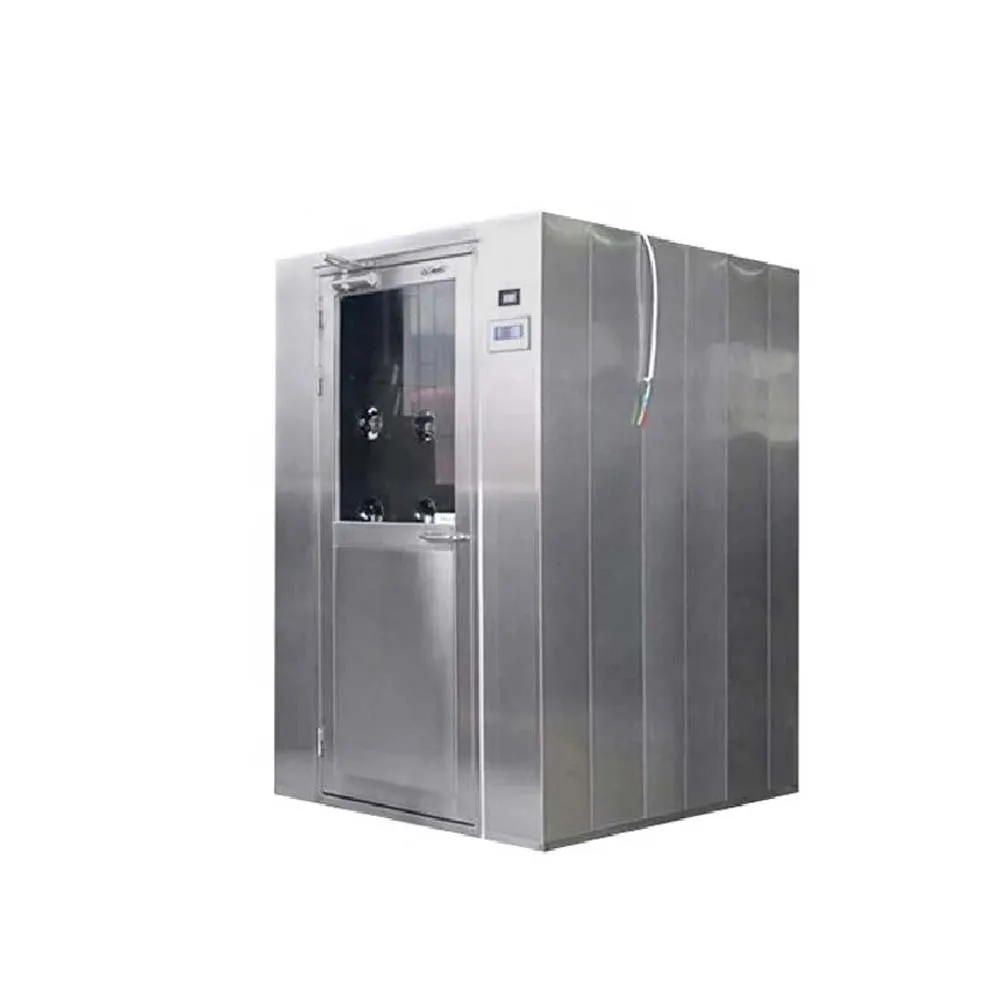 GMP غرف الأبحاث دش الهواء الفولاذ المقاوم للصدأ معدات تنظيف الهواء غرفة الاستحمام الهوائية الشخصية مع نظام التعشيق ورشة عمل خالية من الغبار