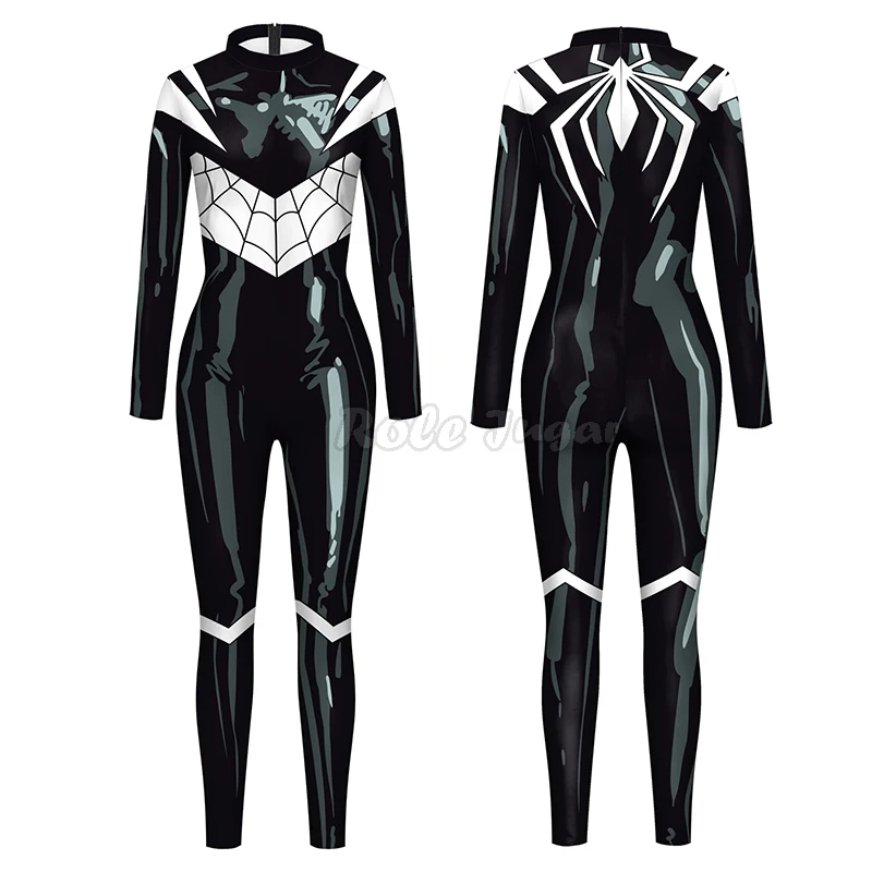 Người Nhện Cosplay Gợi Cảm Zentai Phù Hợp Với Người Phụ Nữ Jumpsuit Siêu Người Gwen Stacy Trang Phục Bodysuit Lạ Mắt Carnival Đầm Dự Tiệc Nữ