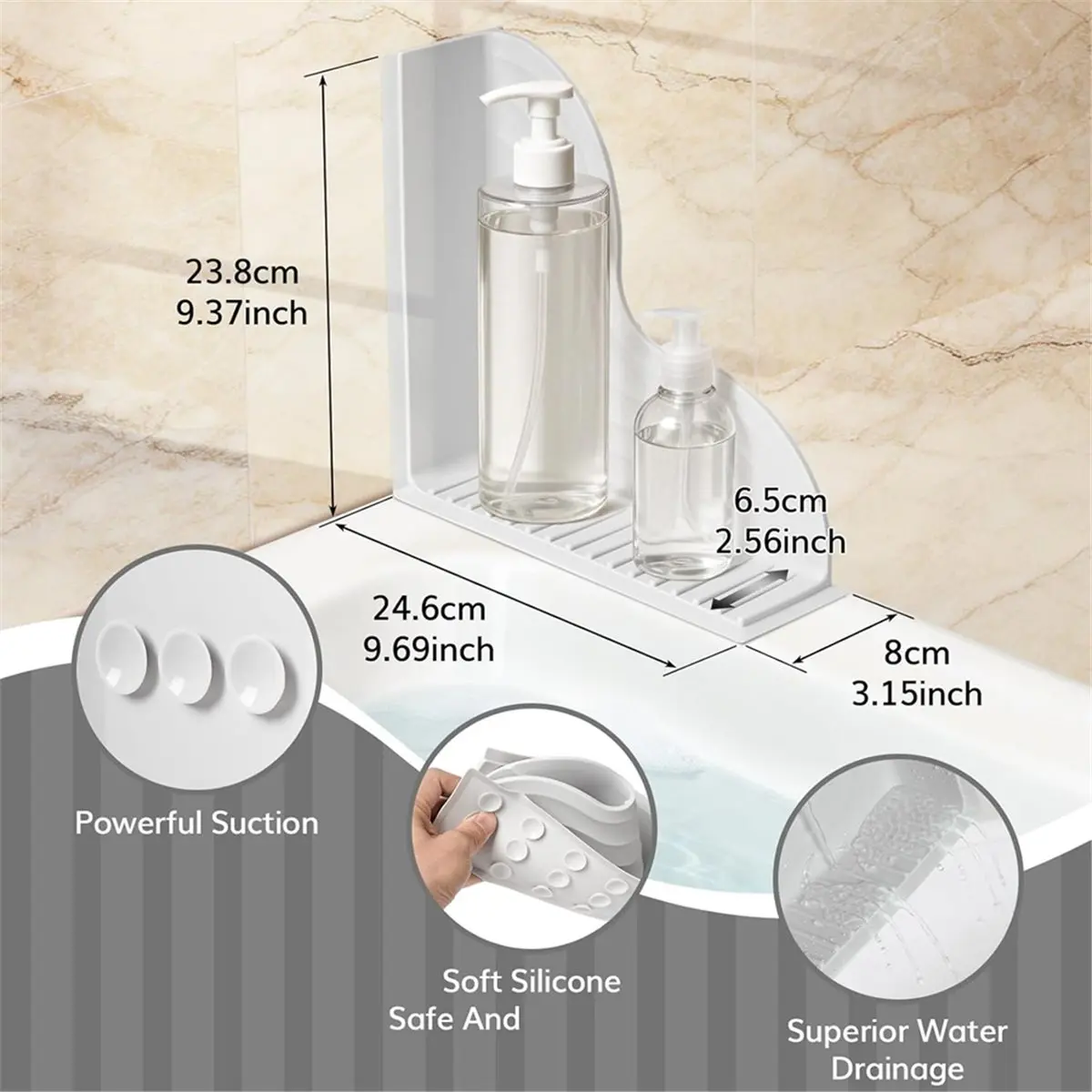 recommendation-2-pack-silicone-shower-splash-guard-no-adhesive-bathtub-corner-water-blocker-with-suction-cups-reusable