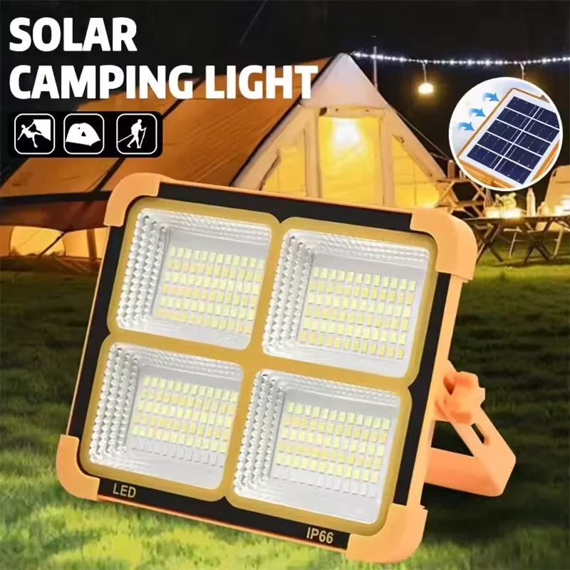Solar Rechargeable Camping Lantern High Power Bank LED Tent Light Powerful Magnet Flashlight Repair Emergency Lamp