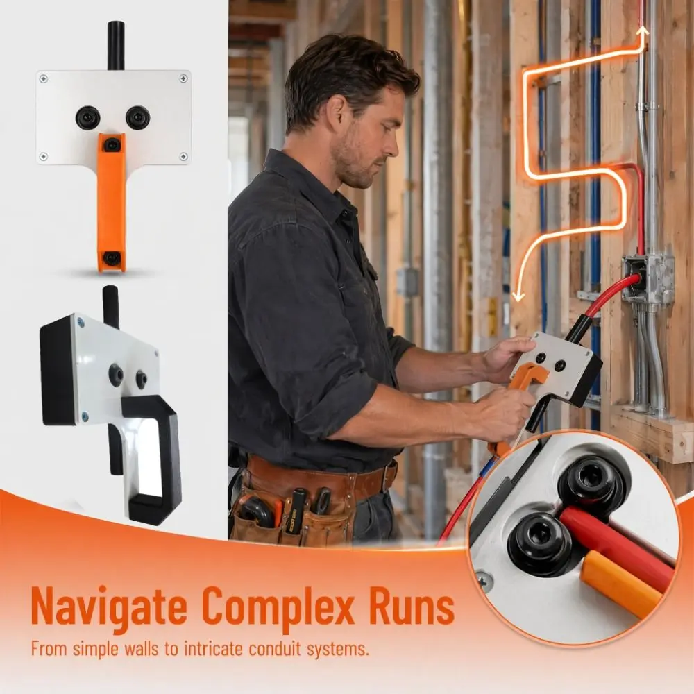 Multi-functional Heavy-Duty Wire Puller Smooth Cable Pulling Saving Time Handheld Wiring Tools High-strength Effortless