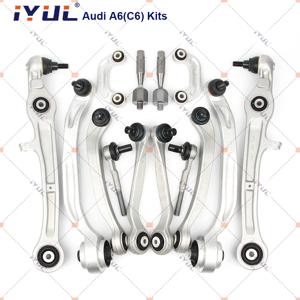 Control Arm Ball Joint Stabilizer Link Tie Rod Kits For Audi A6 4F2 4FH 4F5 A6L C6 4F0407151 4F0407693