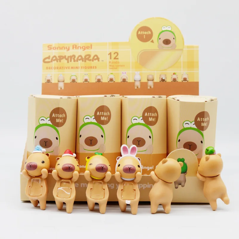 

12Pcs/Set Sonny Angel Capybara Blind Box Cute Car Q Version Accessories Mobile Phone Decorations Kawaii Children'S Toy Gifts