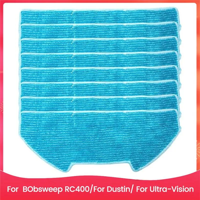 

AEE8-Сменные подушечки для швабры для Bobsweep RC400/для Dustin/для робота-пылесоса Ultra-Vision, аксессуары для тряпок для швабры из микрофибры