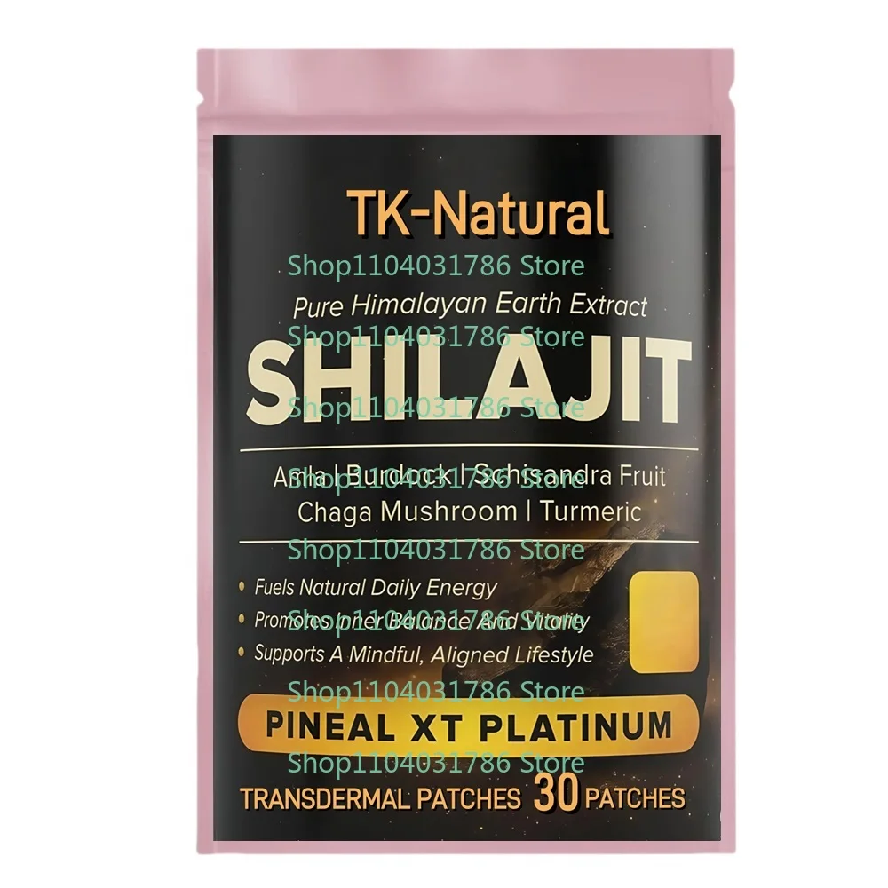 

30 пластырей Shilajit, транспарительные пластыри с Brigock Chaga, грибной куркумой, поддерживают энергию, здоровью мозга и памятью