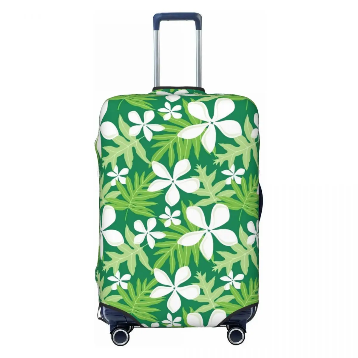 Tropical Floral Suitcase Cover Green Leaf Print Cruise Trip Protection Flight Useful Luggage Case