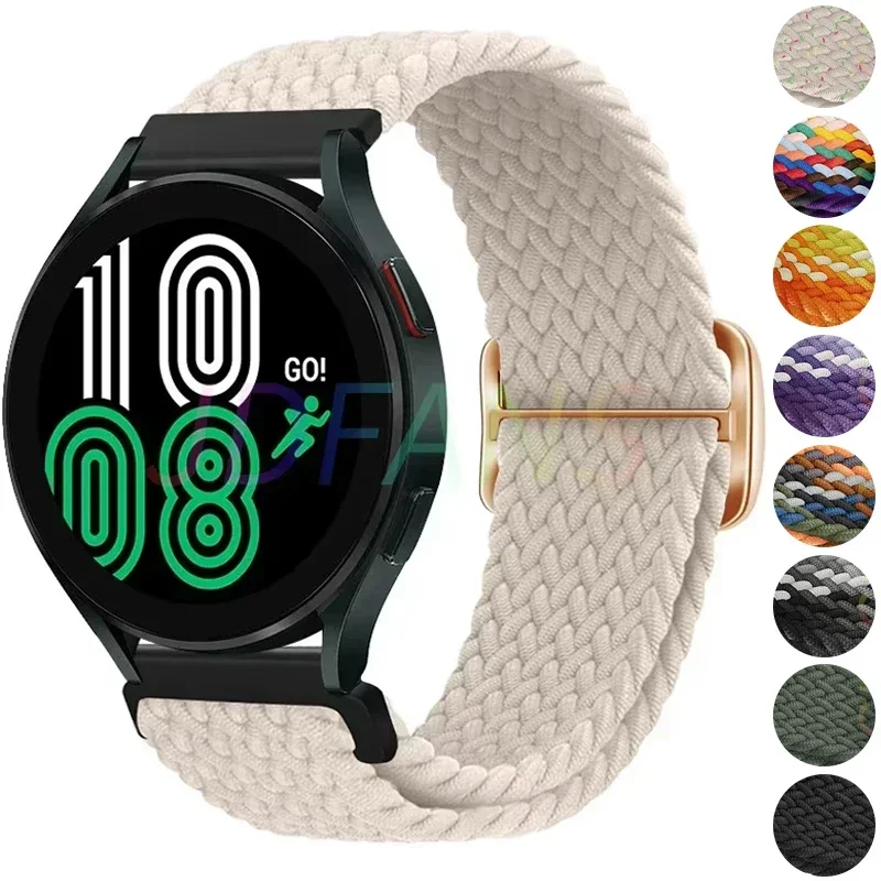 

Nylon Strap for Samsung Galaxy Watch 7 6 5 4 40mm 44mm 6Classic 43/47mm 20mm 22mm Braided Solo Loop Band for Huawei Watch 3 4Pro
