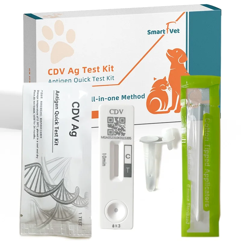 Otros productos para mascotas, kit de prueba rápida Ag para virus caninos veterinarios, distemperción canina, para pruebas de perros, kits de prueba rápida para perros anticén cdv