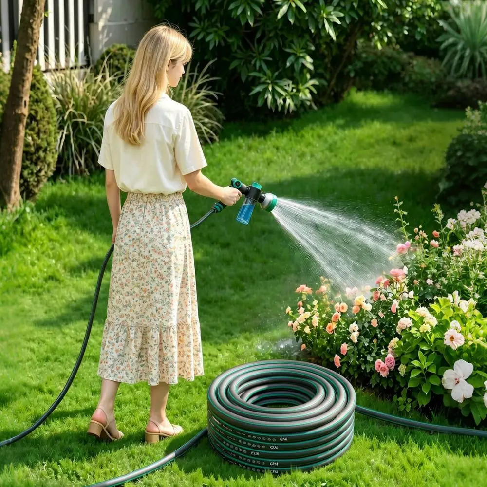 Premium Flexible Garden Hose High Pressure Watering Pipe Anti Wear For Outdoor Car Washing Lawn Irrigation Equipment