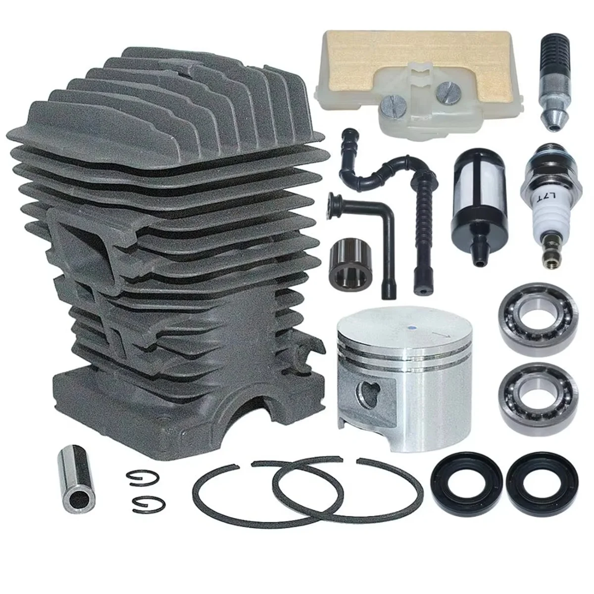 46mm Cylinder Piston Kit for 029 MS290 039 MS390 Chainsaw Parts with Oil Seal Gasket Bearings-ABFB