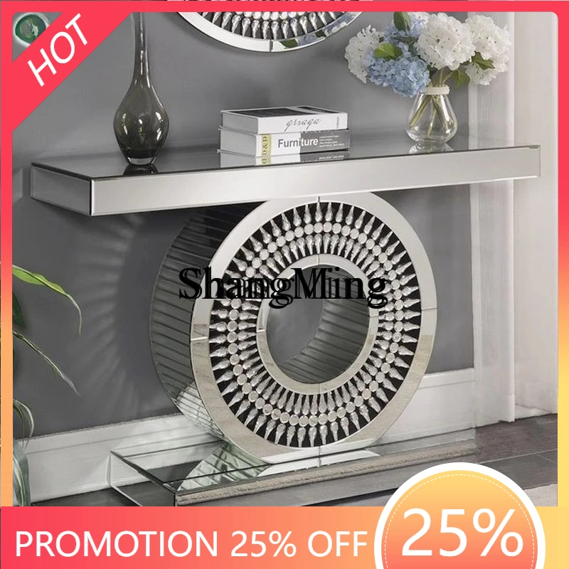 

Новый прикроватный столик в стиле лайт-люкс, креативный современный настенный столик для прихожей, приставной столик