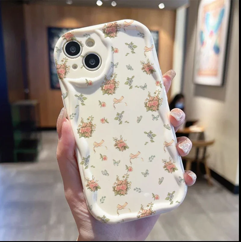 Floral Flower Case For Samsung Galaxy S25 S24 S23 Ultra S22 S21 Plus S20FE S23FE S24FE S21FE A15 cover Clear