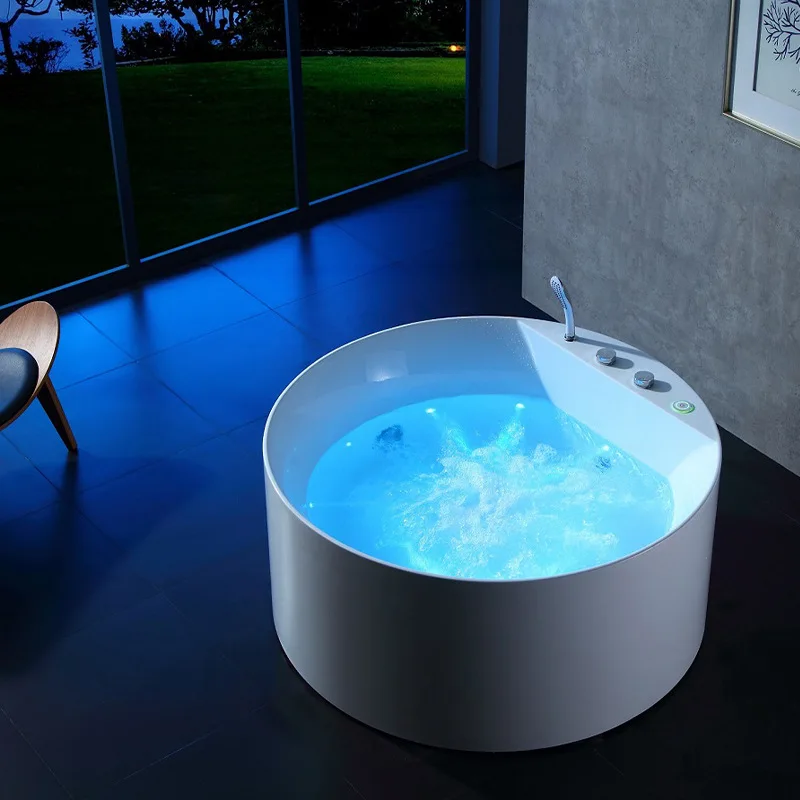 Acrylic circular massage surfing bathtub intelligent constant temperature system independent homestay hotel bathtub