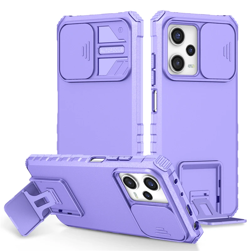 For Xiaomi Redmi Note 12 Pro 5G Case Camera Protect Shockproof Armor Phone Case For Redmi Note 12 12Pro Stand Holder Back Cover