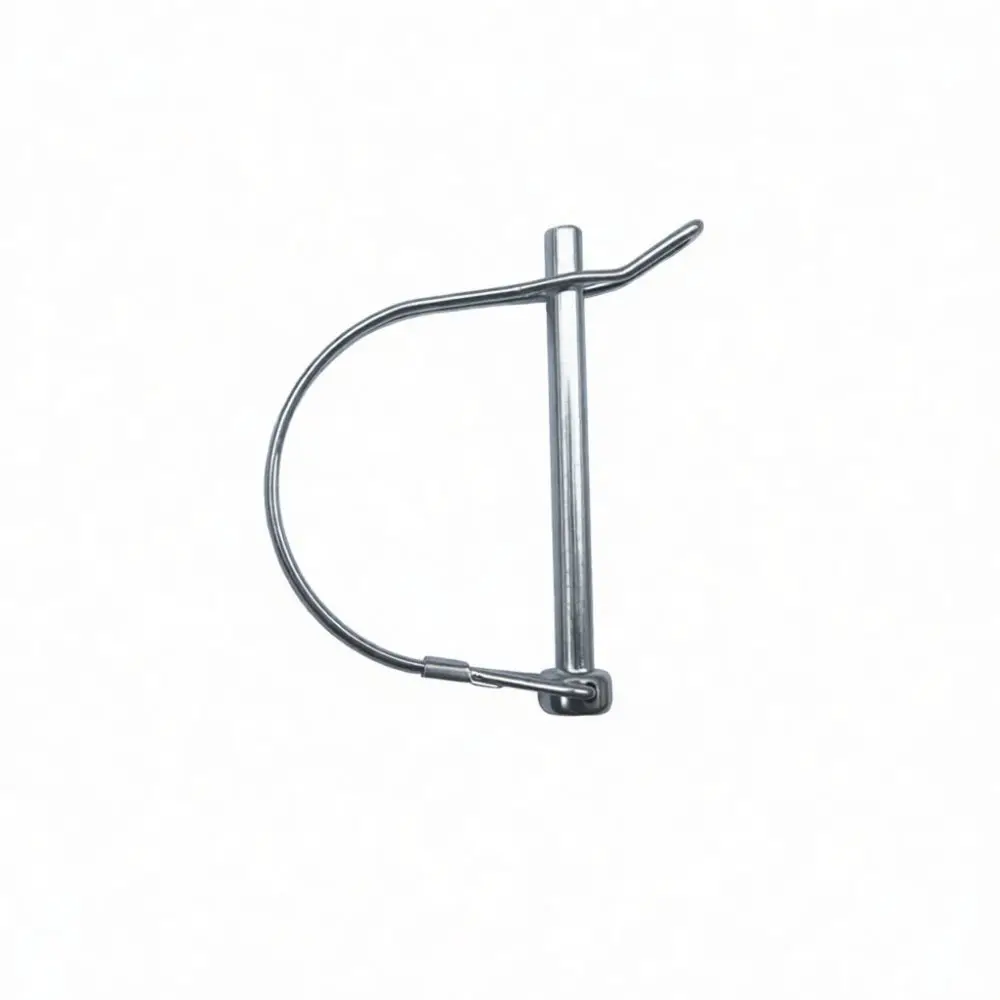 D Shape Square Locking Pin Heavy Duty Hitch Spring Safety Pin Quick Release Fastener With Anti Loss Lanyard Hardware